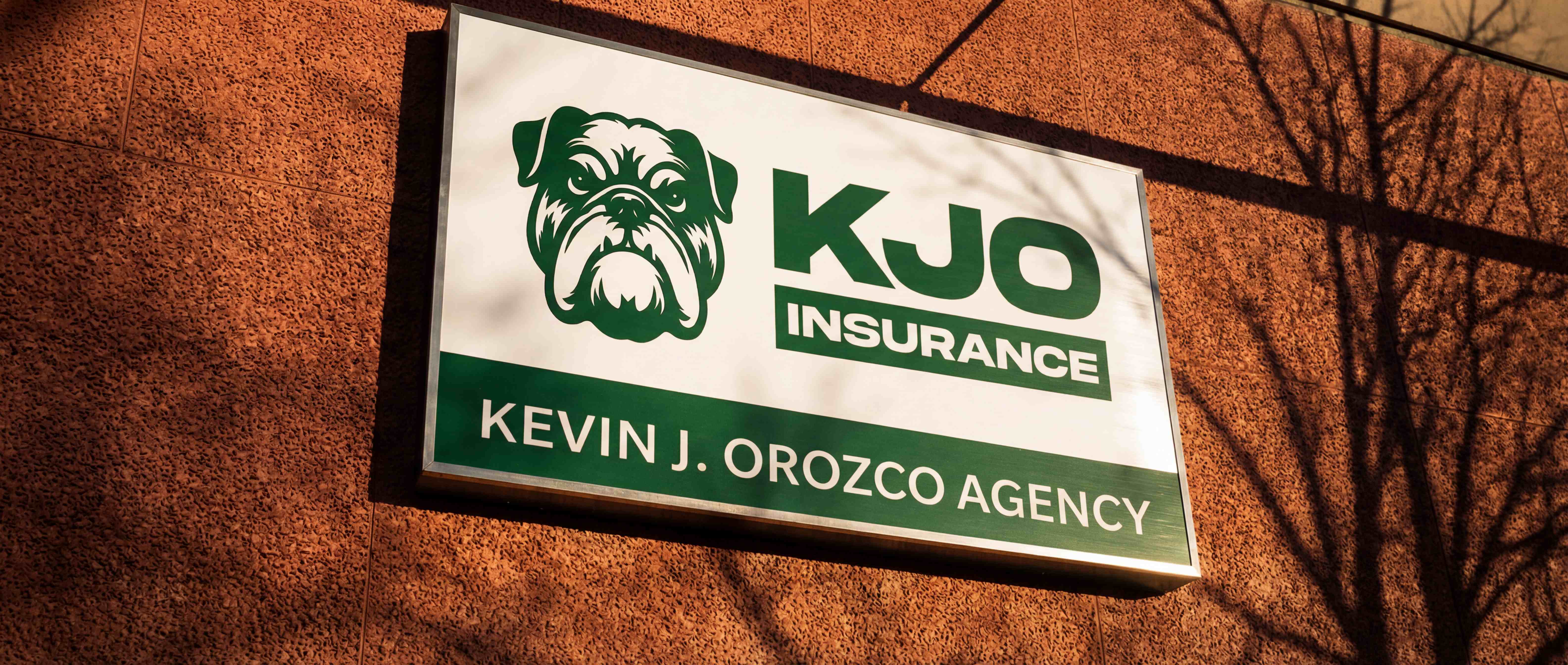 KJO Insurance - Kevin J. Orozco Agency building sign